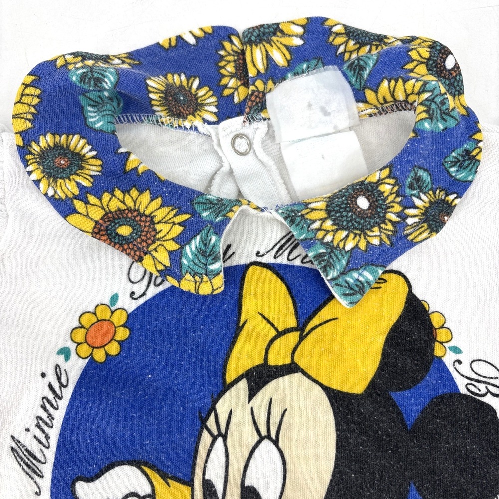 Vintage Disney Babies Baby Minnie Mouse Gardening Shirt Sunflowers Rare - Picture 4 of 8